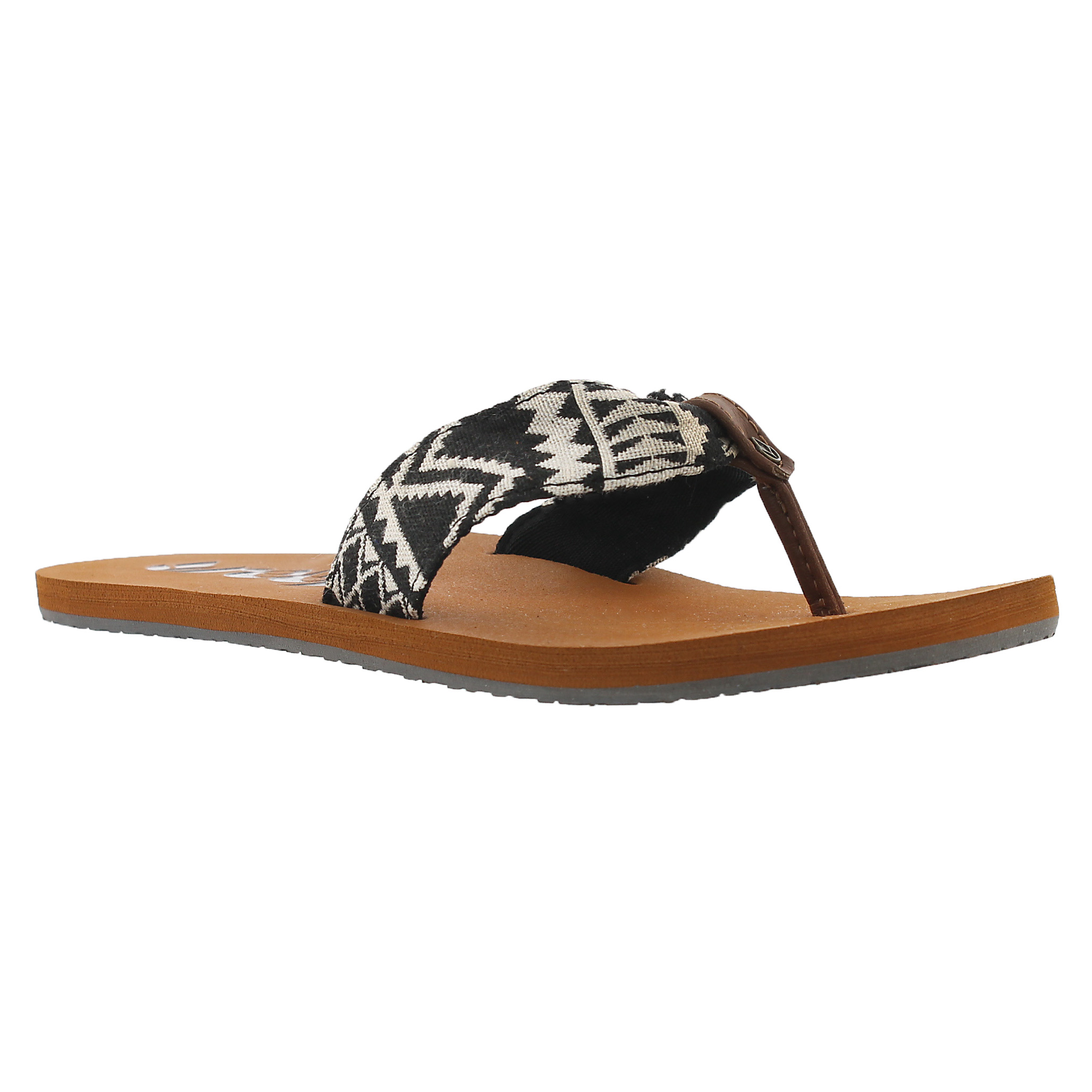 Reef Women's REEF SCRUNCH TX blackwhite thong sandals RF001624-BLW