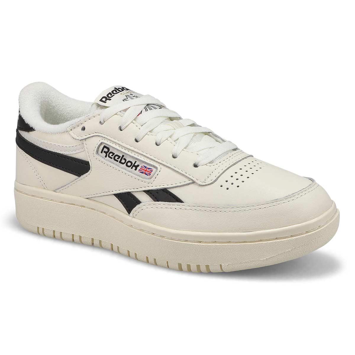 Womens Club C Double Revenge Lace Up Sneaker - White/White/Cloud Grey