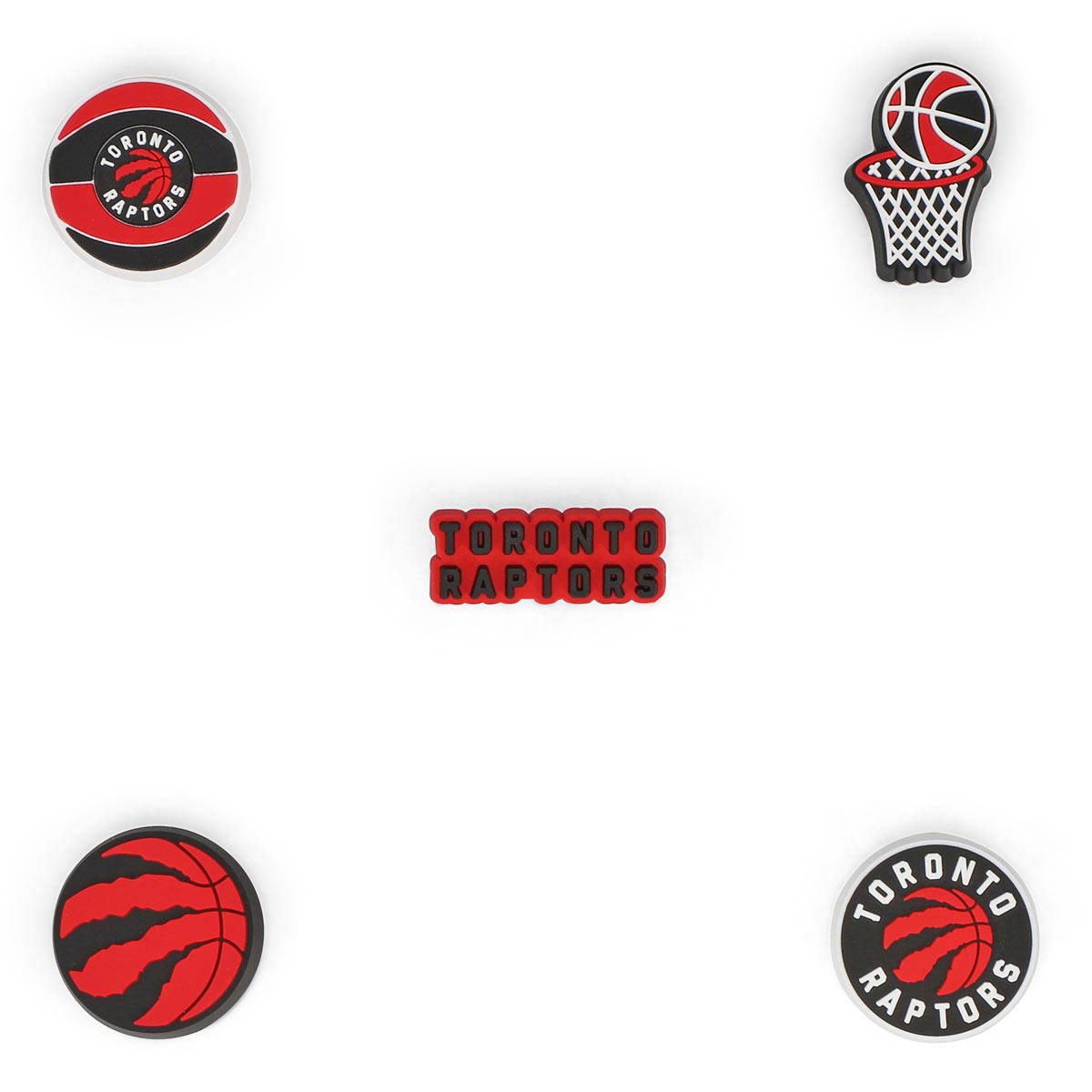 Crocs, Ensemble de breloques Jibbitz TORONTO RAPTORS - 5 pièces