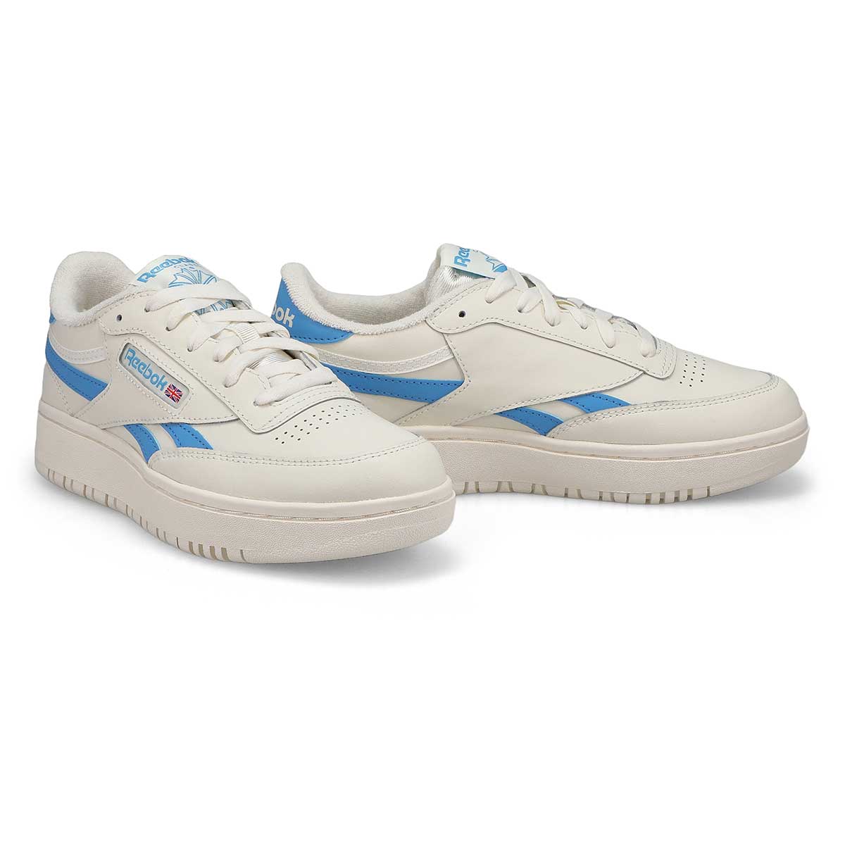 Womens  Club C Double Revenge Lace Up Sneaker - Chalk/Chalk/Essential Blue