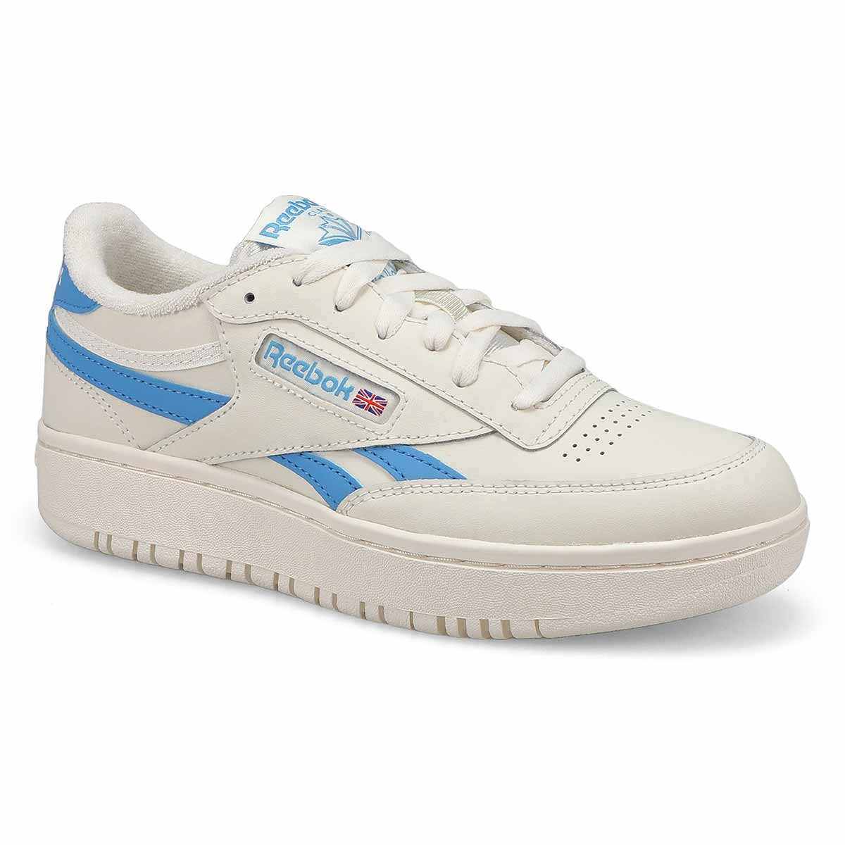 Womens  Club C Double Revenge Lace Up Sneaker - Chalk/Chalk/Essential Blue