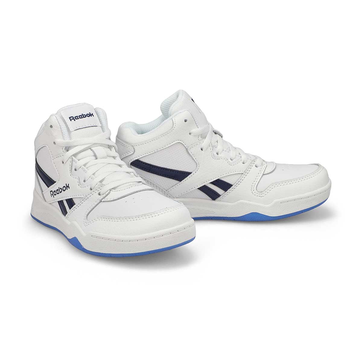 Kids  BB4500 Mid High Top Sneaker - White/Navy/Ice