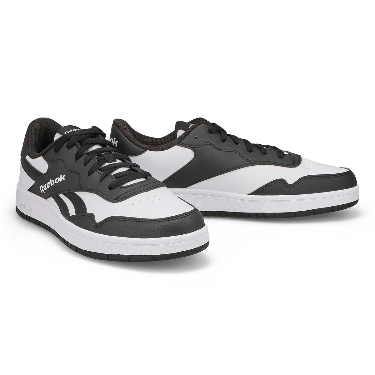 Mens BB 1000 Lace Up Sneaker - White/White/Black