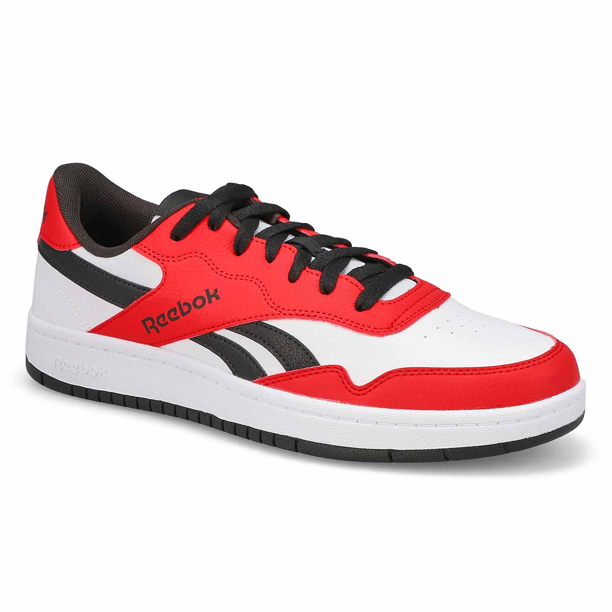 Mens BB 1000 Lace Up Sneaker - White/Vector Red/Black