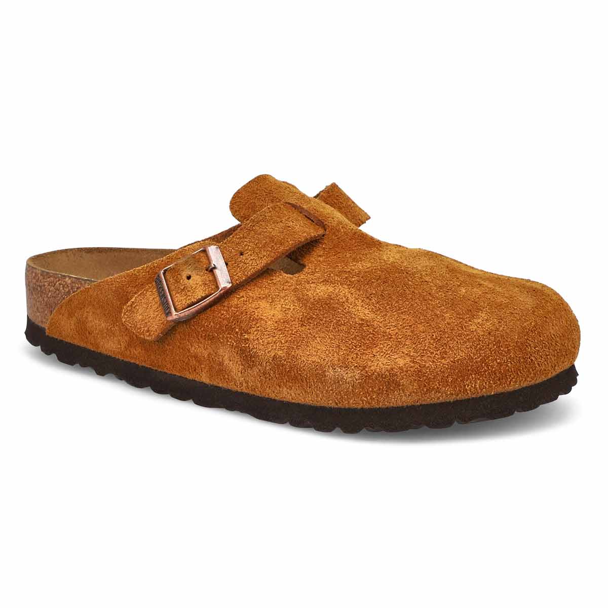 Womens Boston Soft Footbed Suede  Clog - Mink