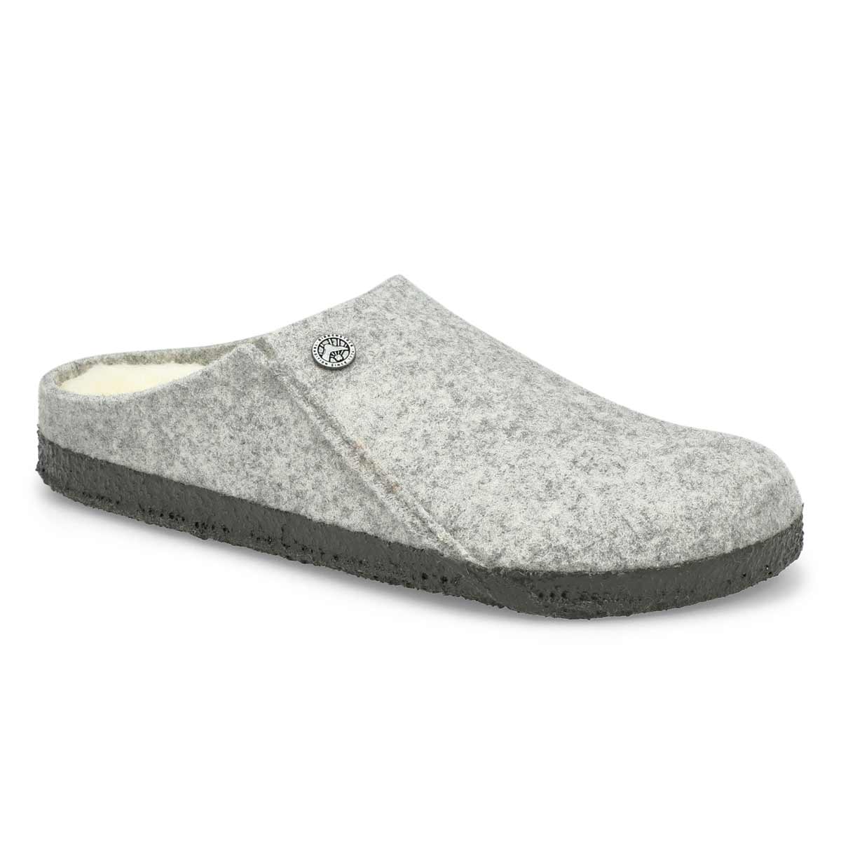 Birkenstock, Women's Zermatt Shearling Narrow Slipper - Light Grey