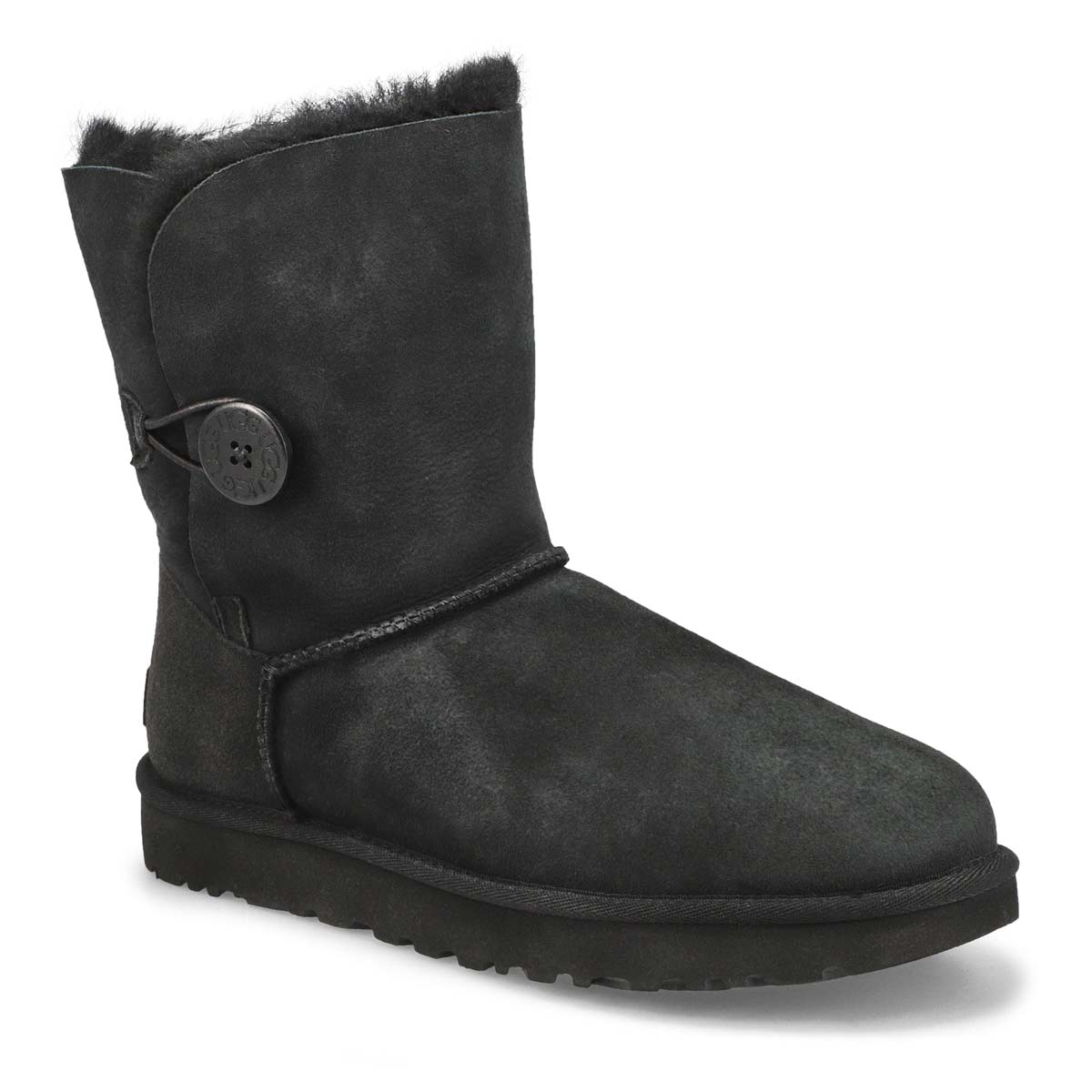 black ugg boots with buttons