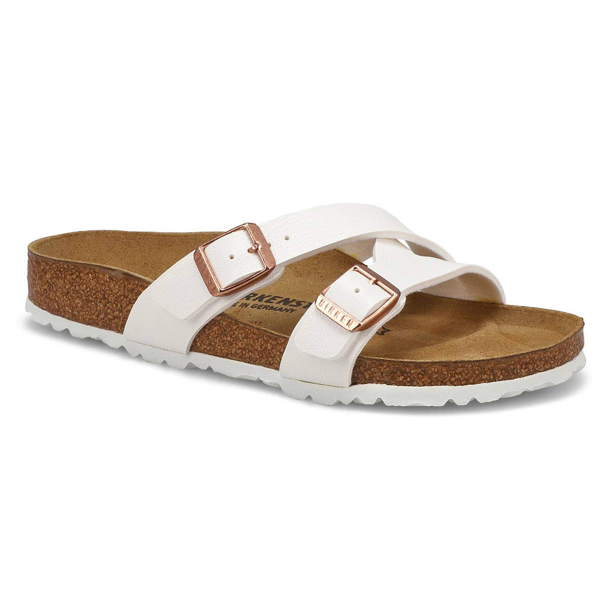 Birkenstock, Sandales étroites YAO, blanc, femmes