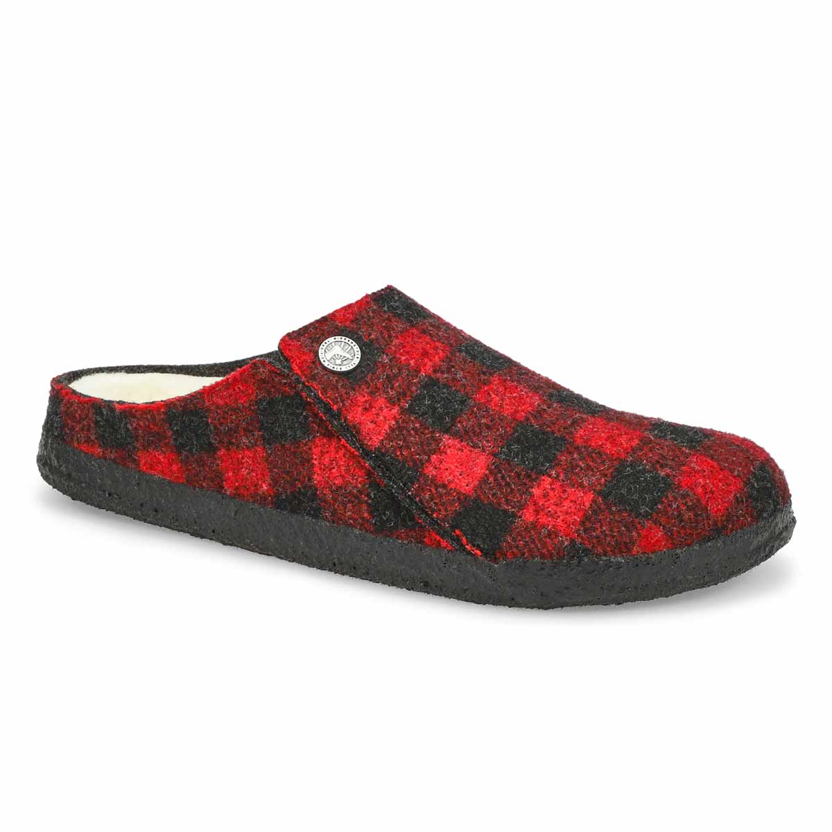 Birkenstock, Women's Zermatt Shearling Lined Narrow Slipper - Red Plaid