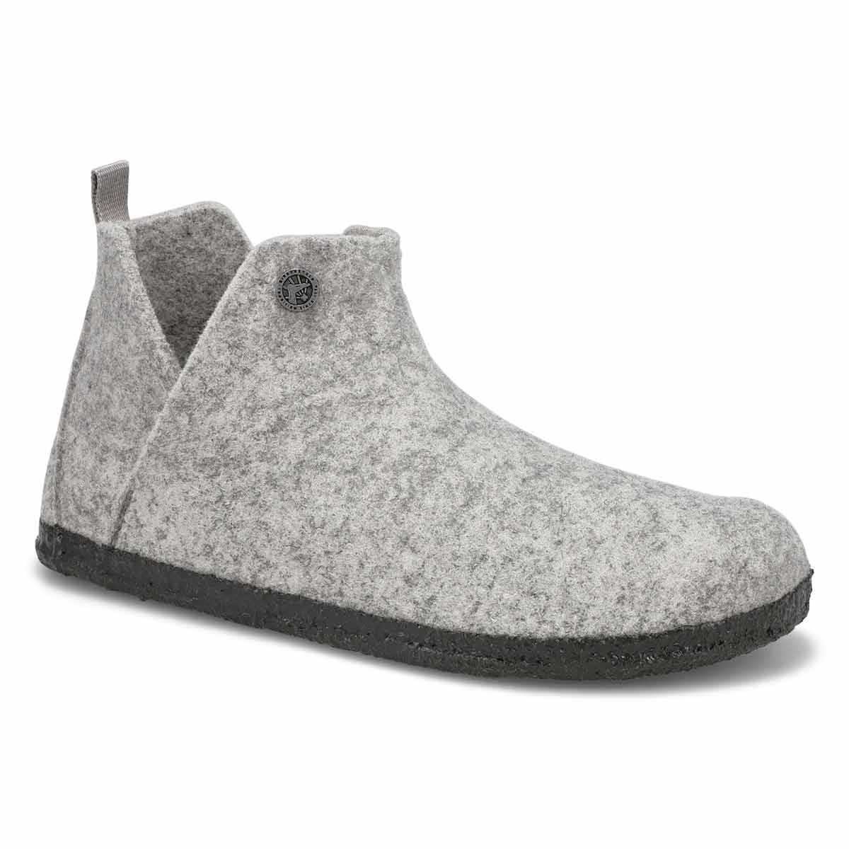 Birkenstock, Women's Andermatt Shearling Narrow Slipper - Light Grey