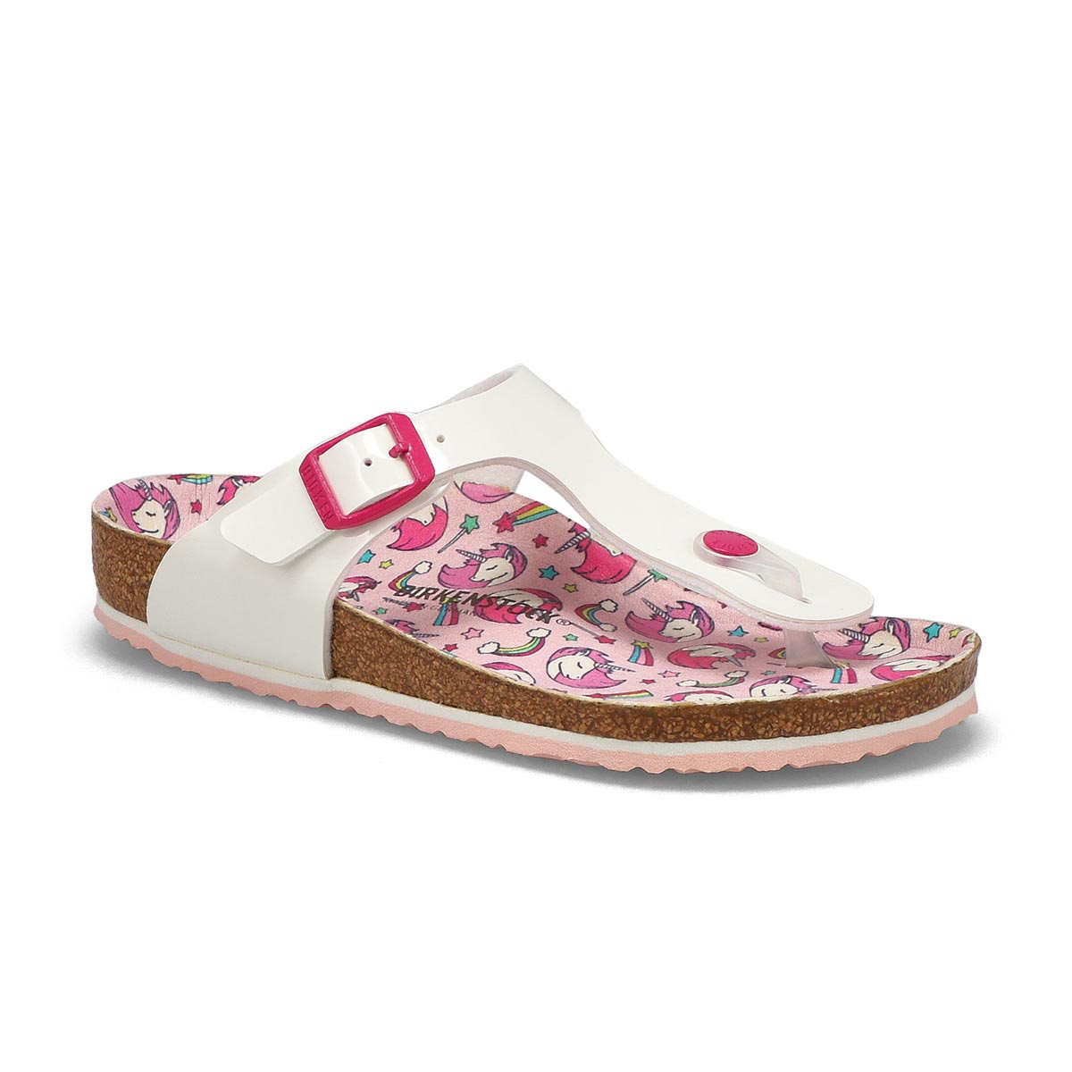 Birkenstock, Sandales étroites GIZEH BF, blanc licorne, filles