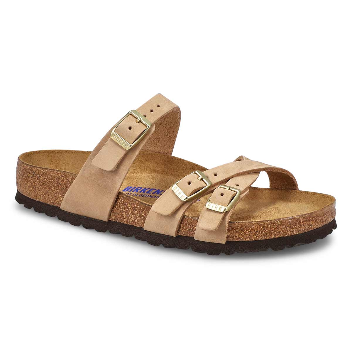 Birkenstock, Women's Franca Soft Footbed Nubuck Sandal - Sandcastle