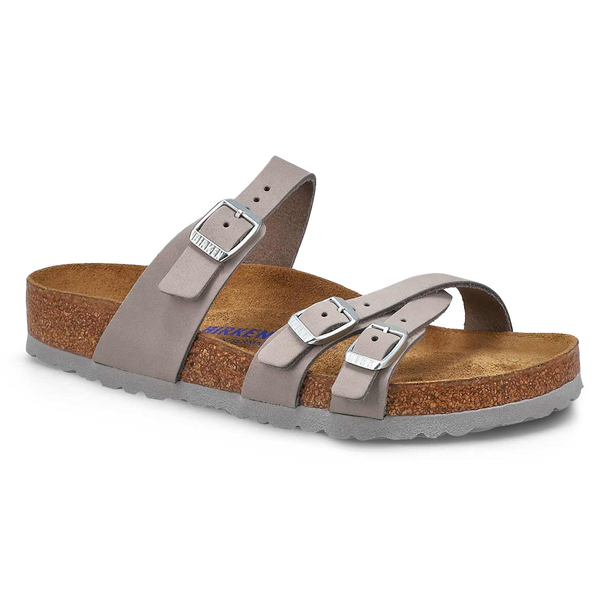 Birkenstock, Women's Franca Soft Footbed Buckle Sandal - Dove Grey