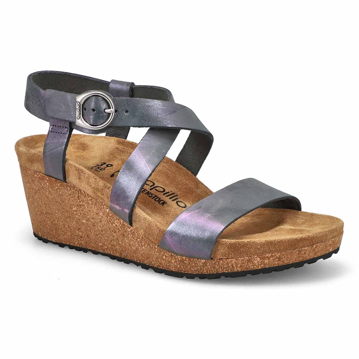 Birkenstock, Sandale compensée SOLEY, noir, femmes - Étroite