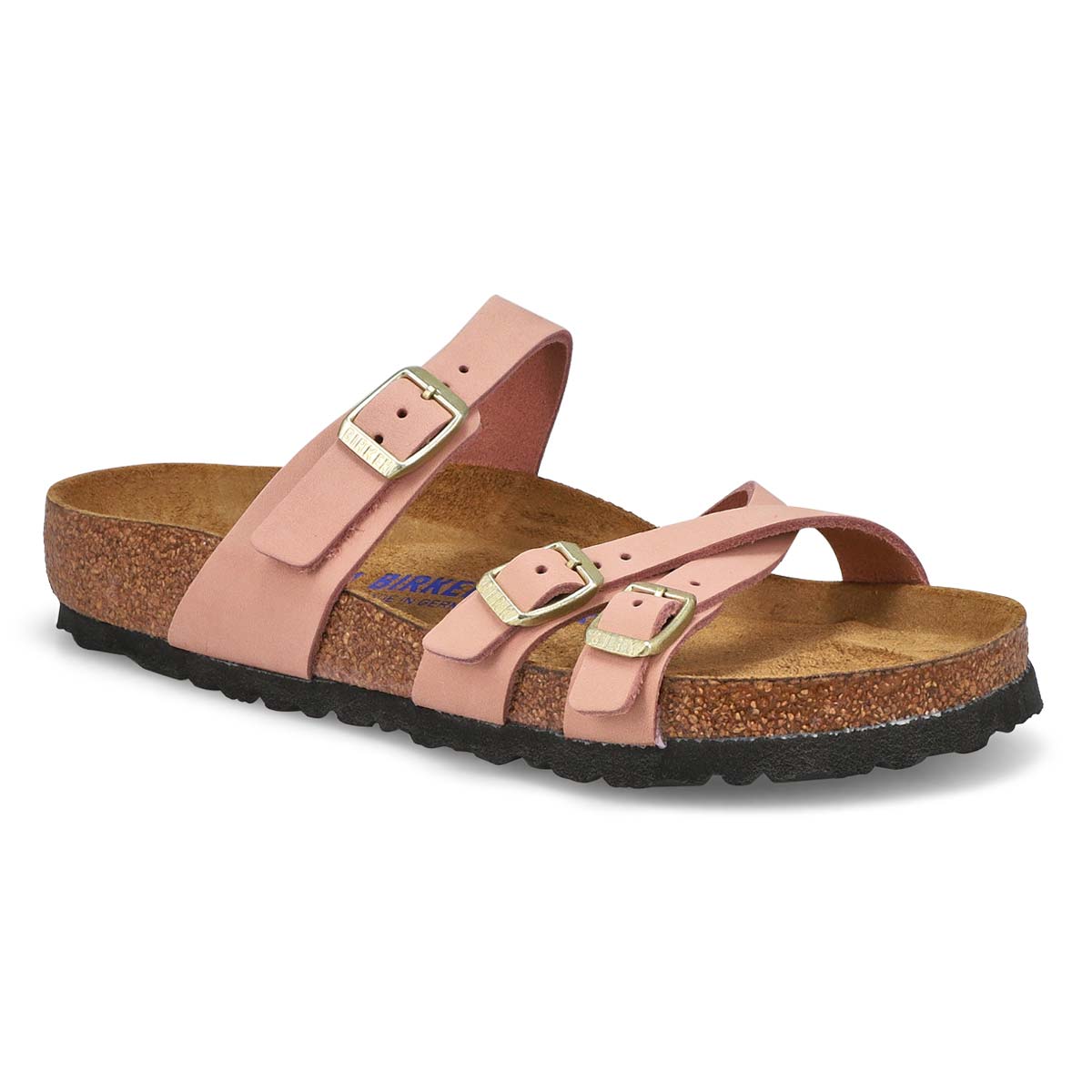 Birkenstock, Women's Franca Nubuck Soft Footbed Sandal - Pink