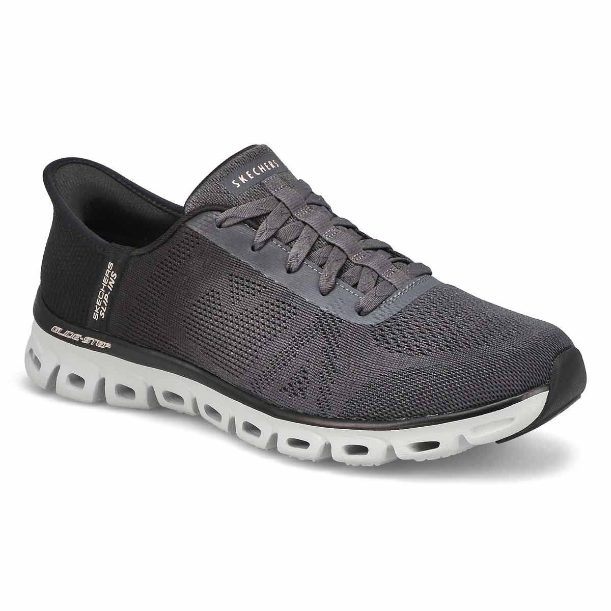 Womens Glide Step Excite Slip-Ins Sneaker - Black/Charcoal