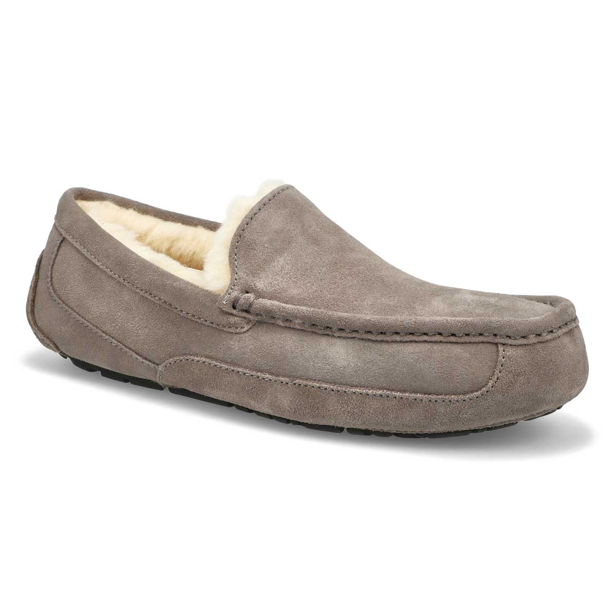 UGG, Pantoufle en peau de mouton ASCOT, gris, hommes