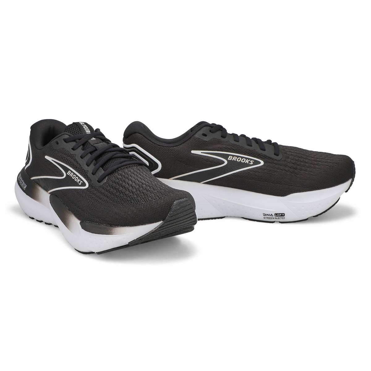 Mens Glycerin 21 Lace Up Performance Sneaker - Black/Grey/White