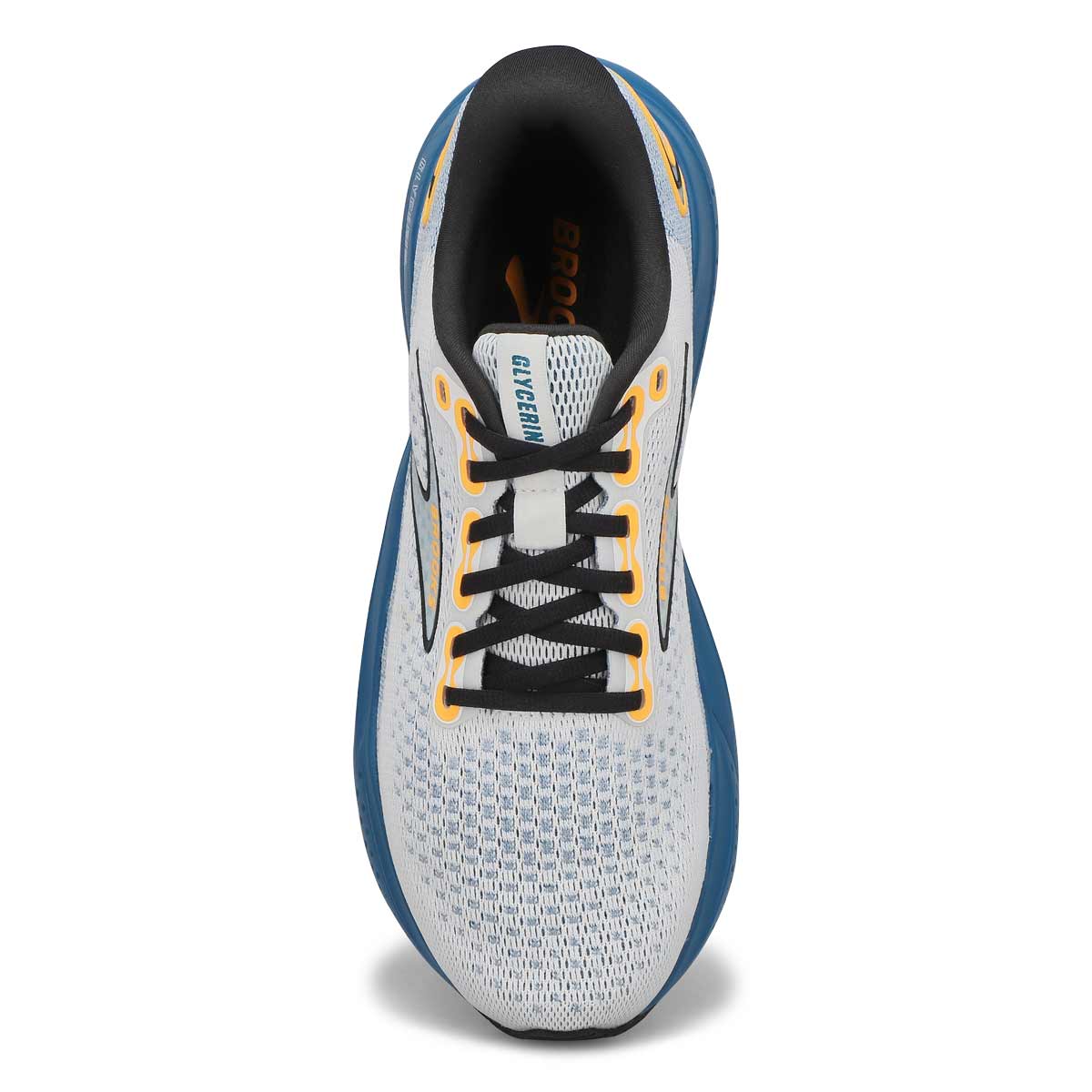 Mens Glycerin 21 Lace Up Performance Sneaker - White/Sapphire/Orange