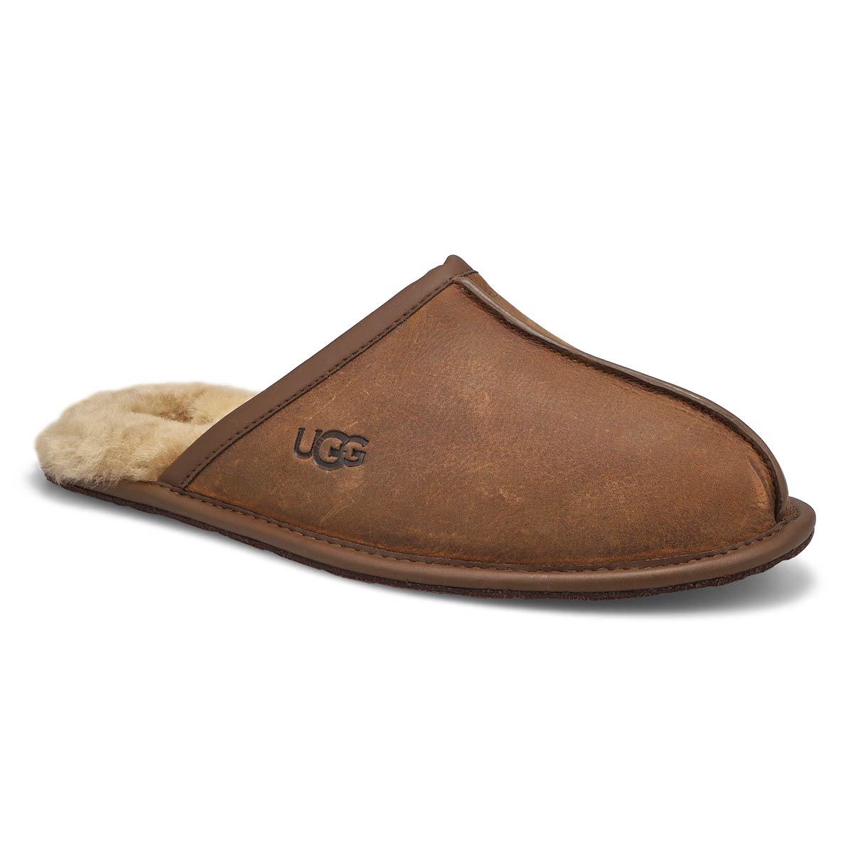 UGG, UGG, Pantoufle en peau de mouton SCUFF, havane, hommes