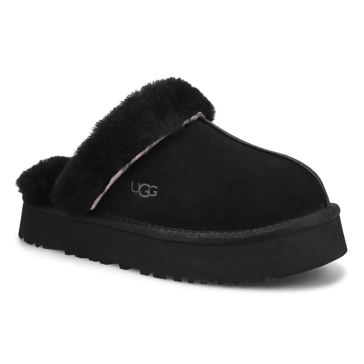 UGG, UGG, Pantoufle en mouton DISQUETTE, noir, femmes