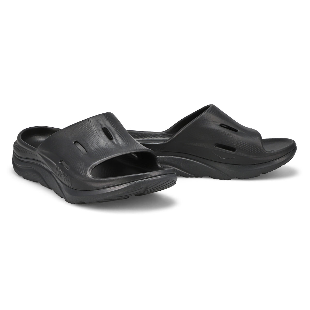 Mens Ora Recovery Slide 3 Sandal - Black/Black