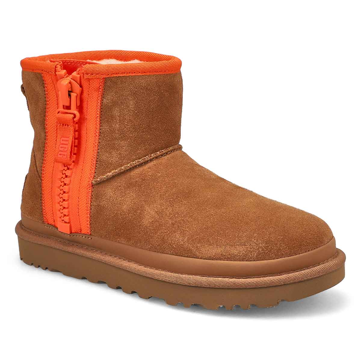 UGG, Botte CLASSIC MINI ZIPPER, châtaigne, femmes