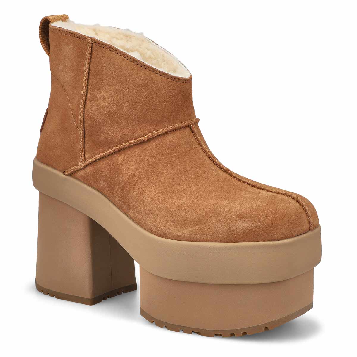 Womens New Heights Platform Mini Boot - Chestnut