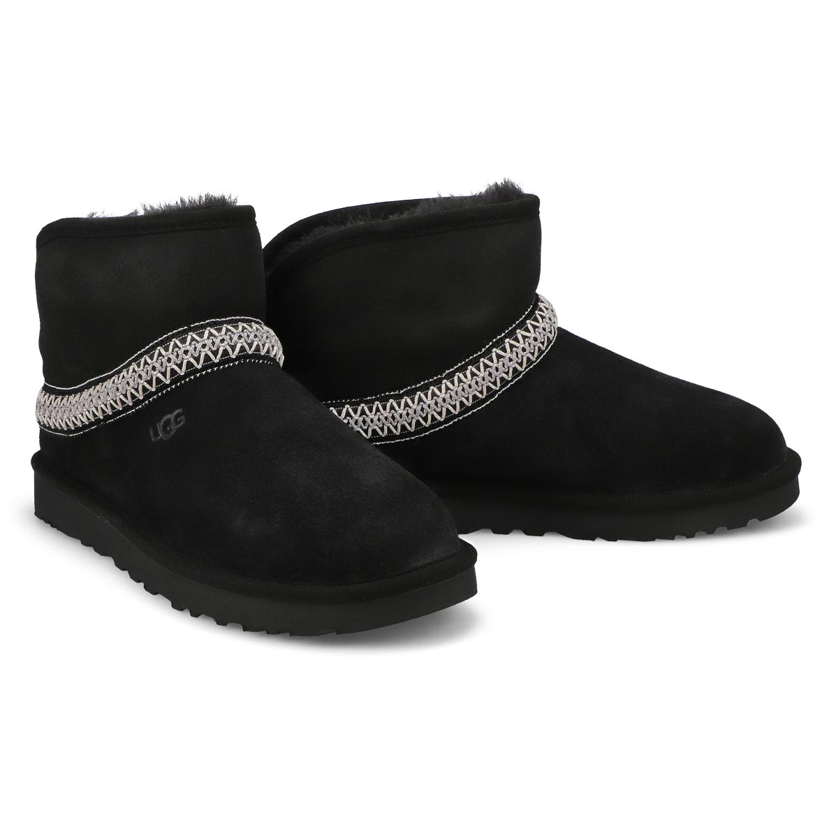 Womens Classic Mini Crescent Boot - Black