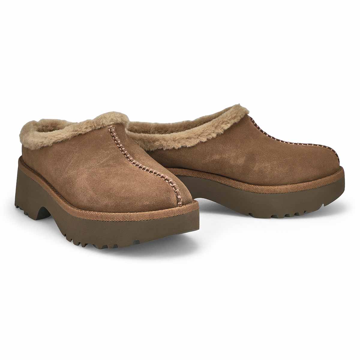 Womens New Heights Cozy Casual Clog - Hickory