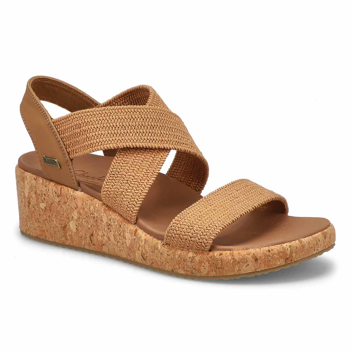 Skechers, Women's Arch Fit Beverlee Wedge Sandal - Tan