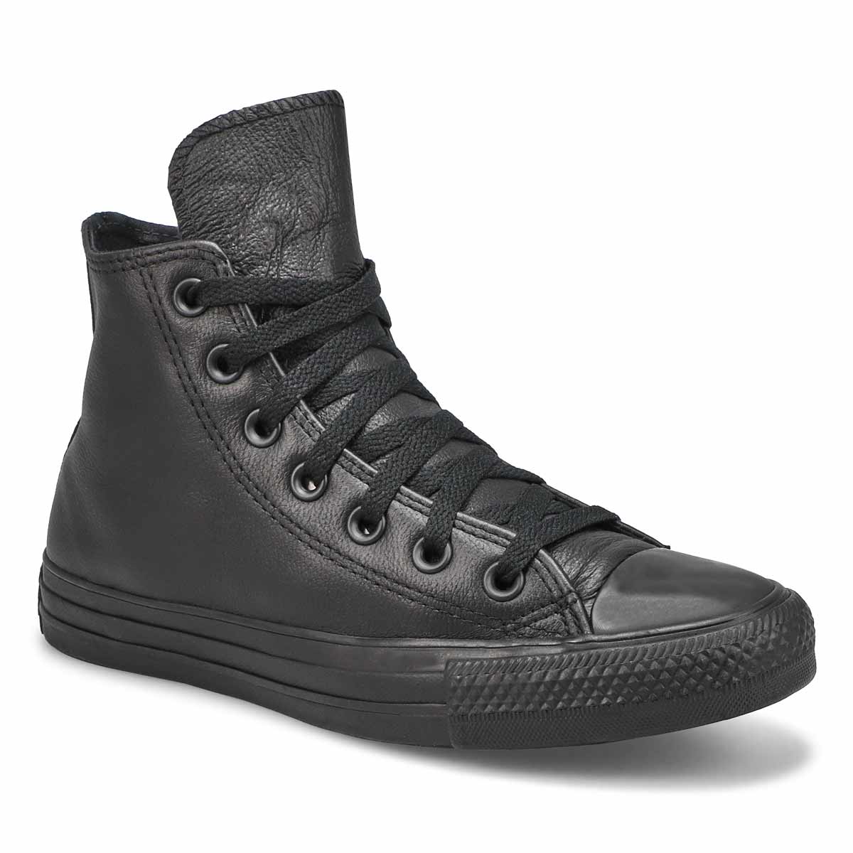 Converse, Converse, Women's Chuck Taylor All Star Leather Hi Top Sneaker - Black Mono