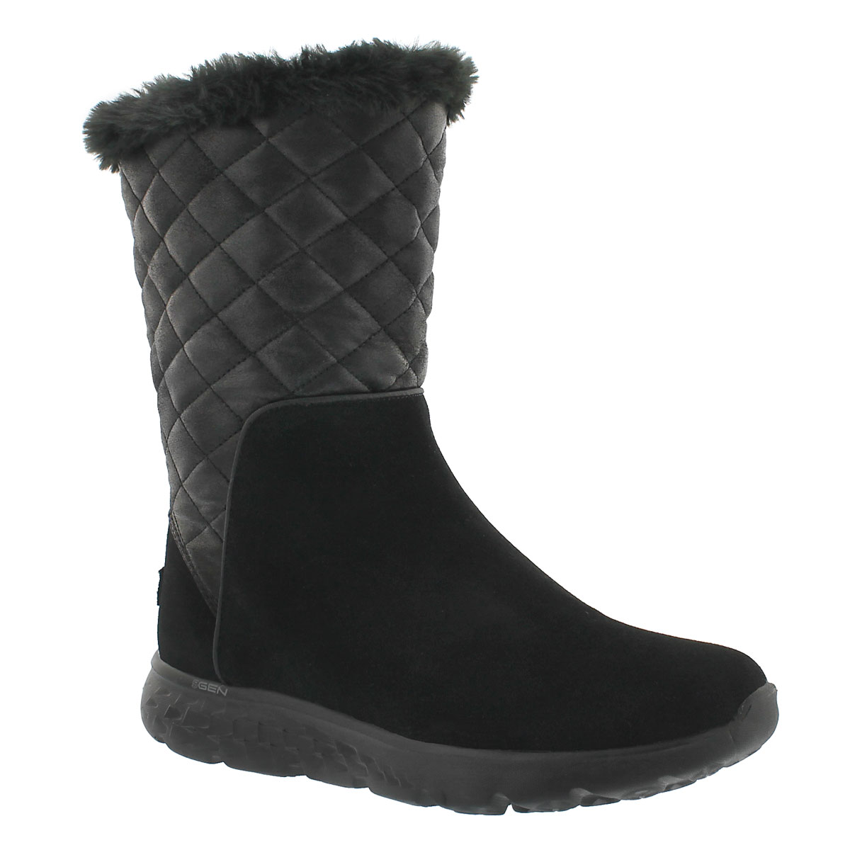 Skechers Women's On-The-Go 400 Snugly Quilted Pull On Mid Calf Boot | eBay