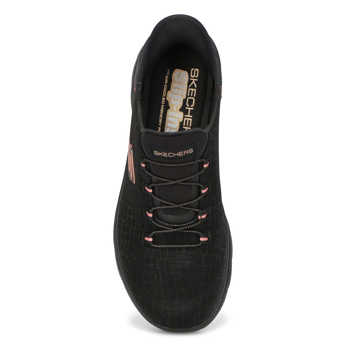 Womens Summits Classy Night Slip-Ins Sneaker - Black/Gold
