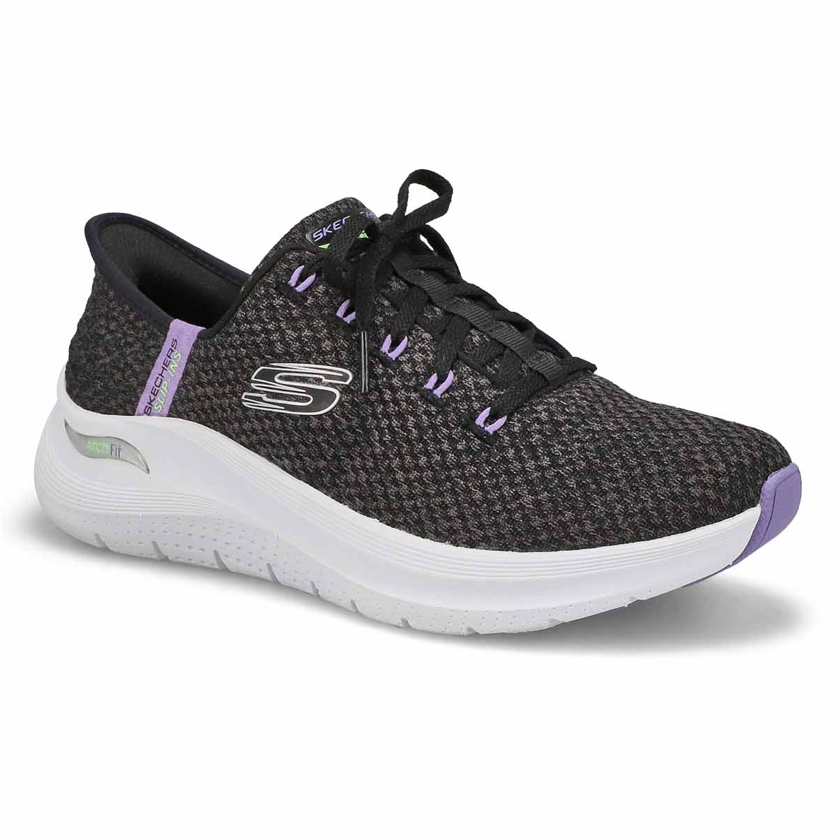 Skechers, Skechers, Women's  Arch Fit 2.0 Knit Lace Up Slip-Ins Sneaker - Black Multi