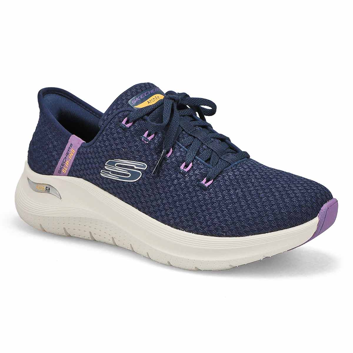 Skechers, Baskets lacées à enfiler ARCH FIT 2.0 KNIT SLIP-INS, marine multi, femmes