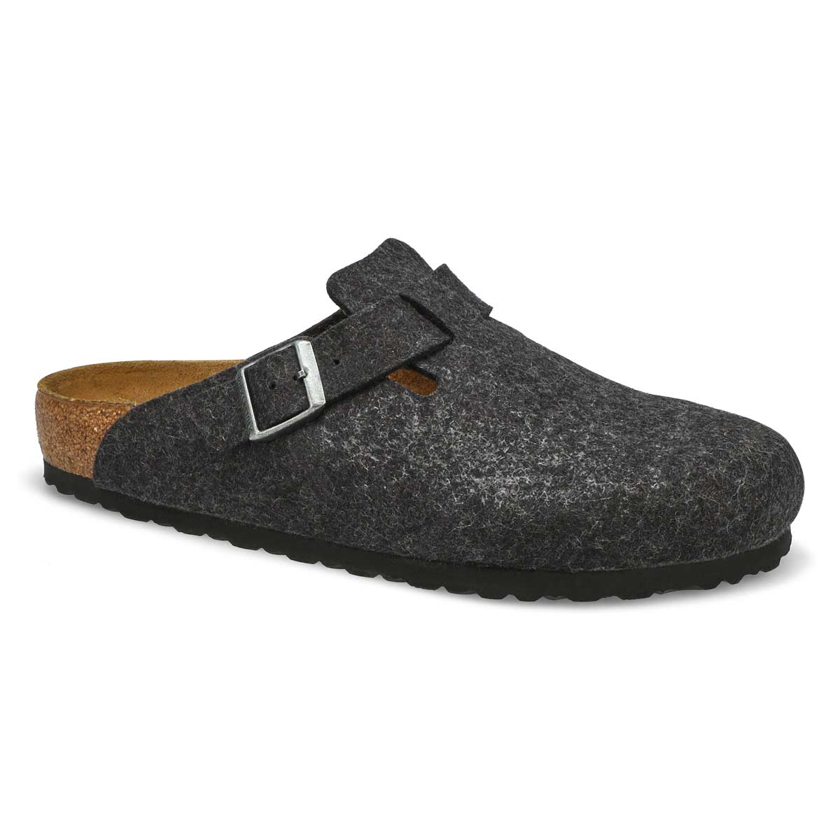 Birkenstock, Sabot décontracté BOSTON WOOL, anthracite, hommes