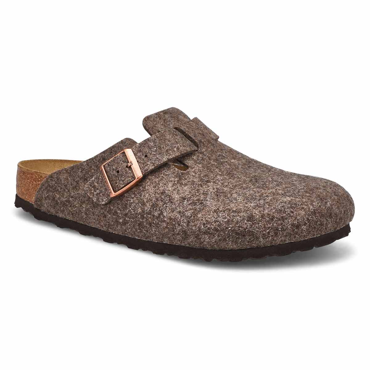 Birkenstock, Sabot décontracté BOSTON WOOL, cacao, hommes