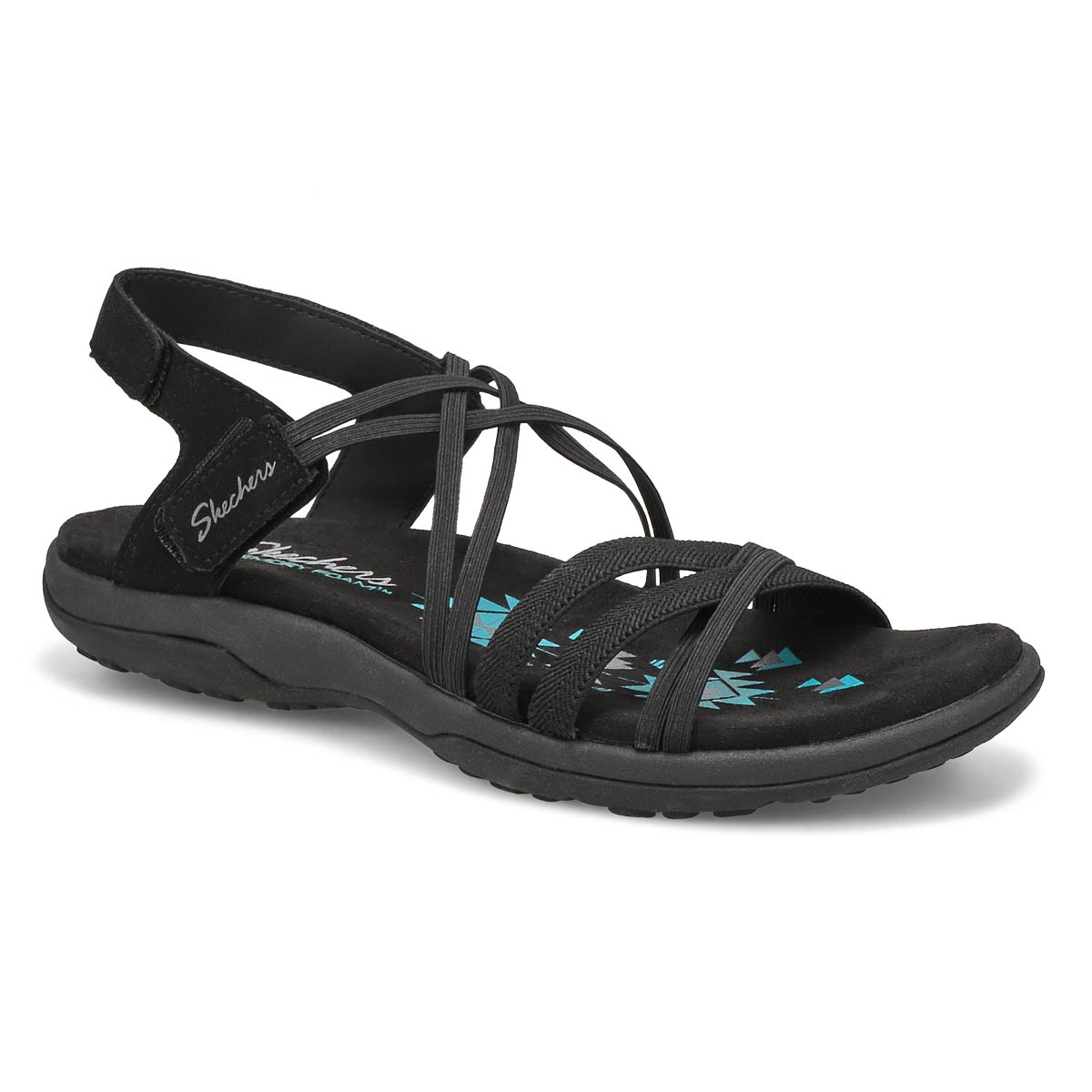 Skechers, Skechers, Women's Reggae Slim Sandal - Black Black