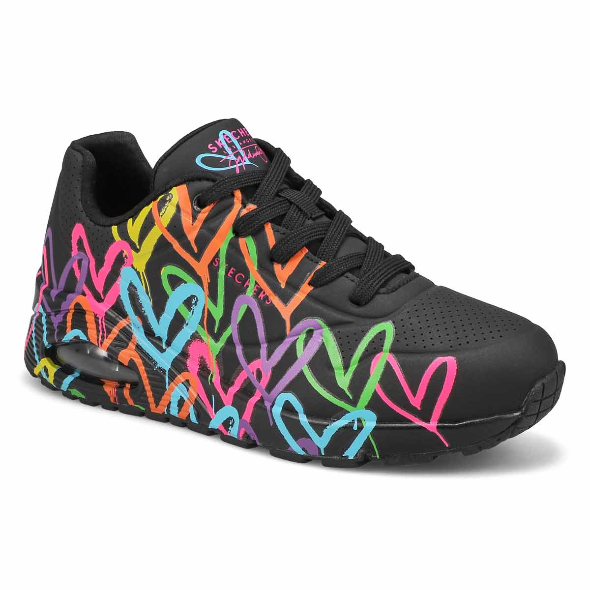 Skechers, Baskets UNO HIGHLIGHT LOVE, noir multi, femmes