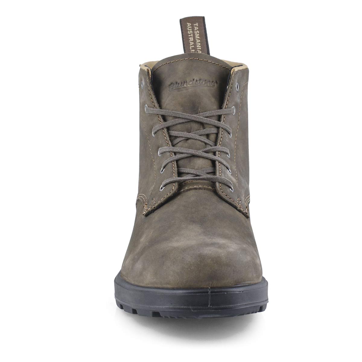 blundstone lace up rustic brown