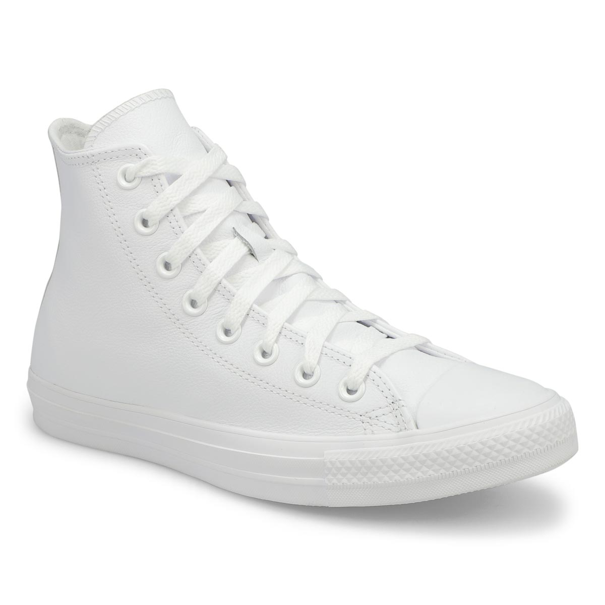 Converse, Women's Chuck Taylor All Star Leather Hi Top Sneaker - White Mono