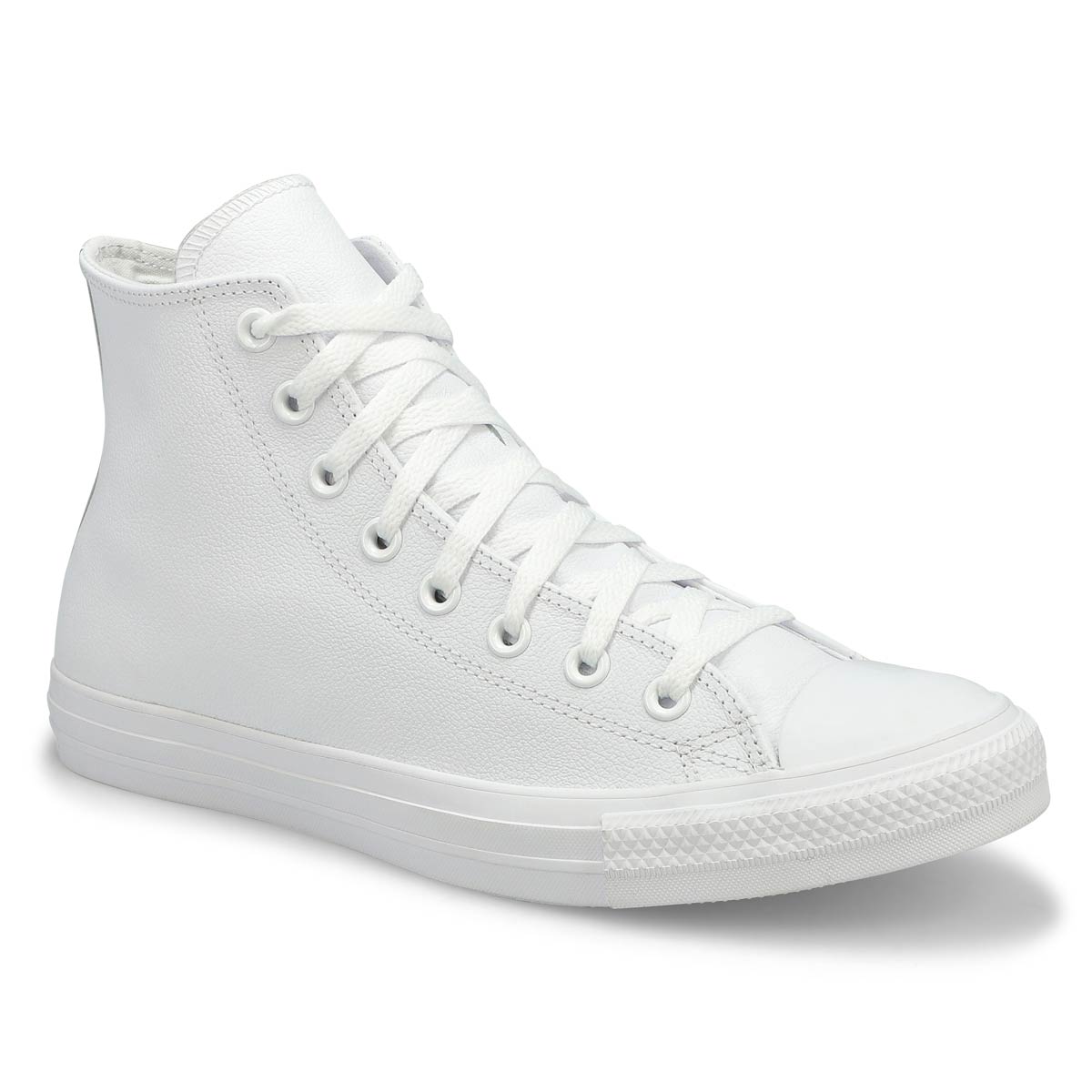 Converse, Men's Chuck Taylor All Star Leather Hi Top Sneaker - White Mono