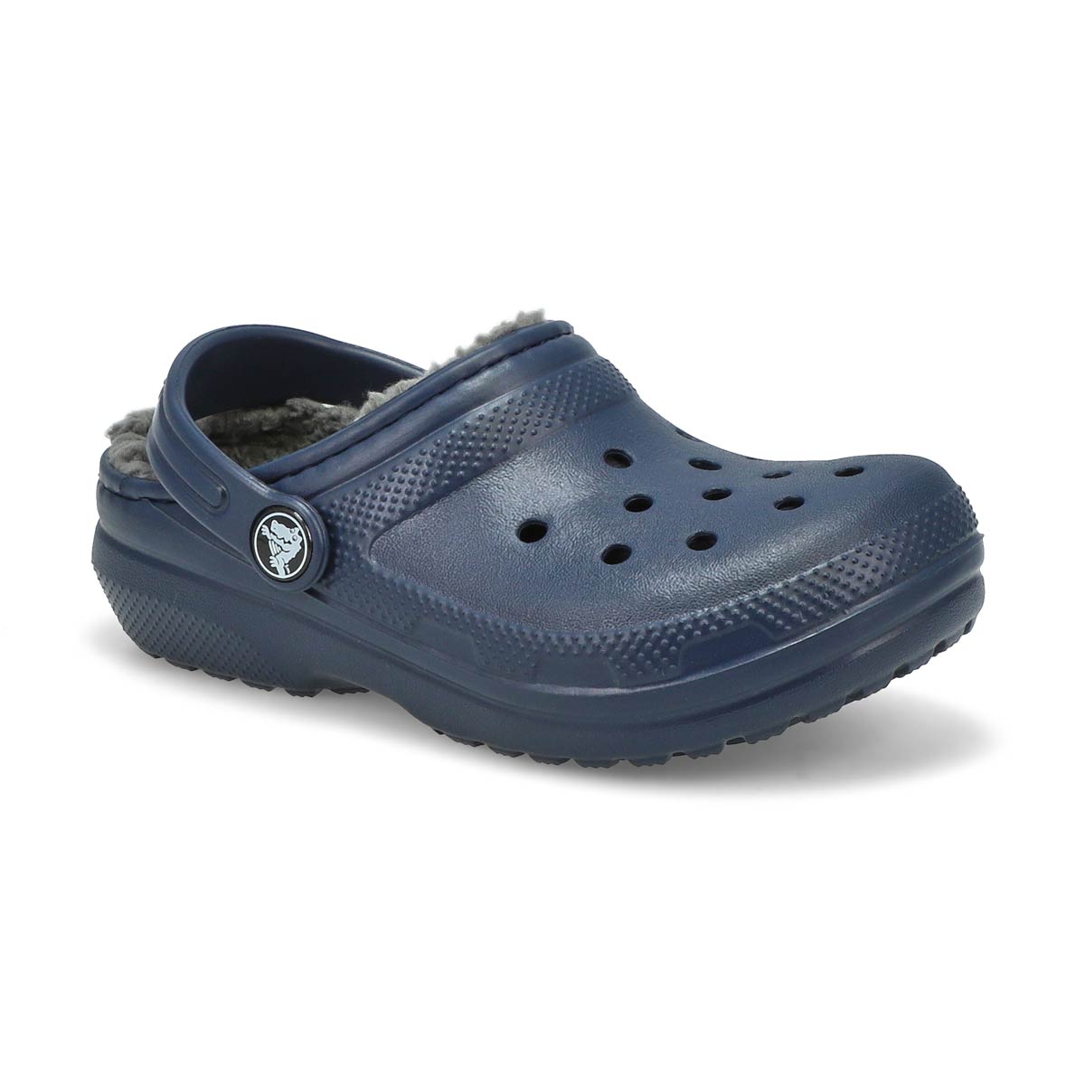 Crocs, Sabot de confort doublé CLASSIC LINED, marine anthracite, enfants