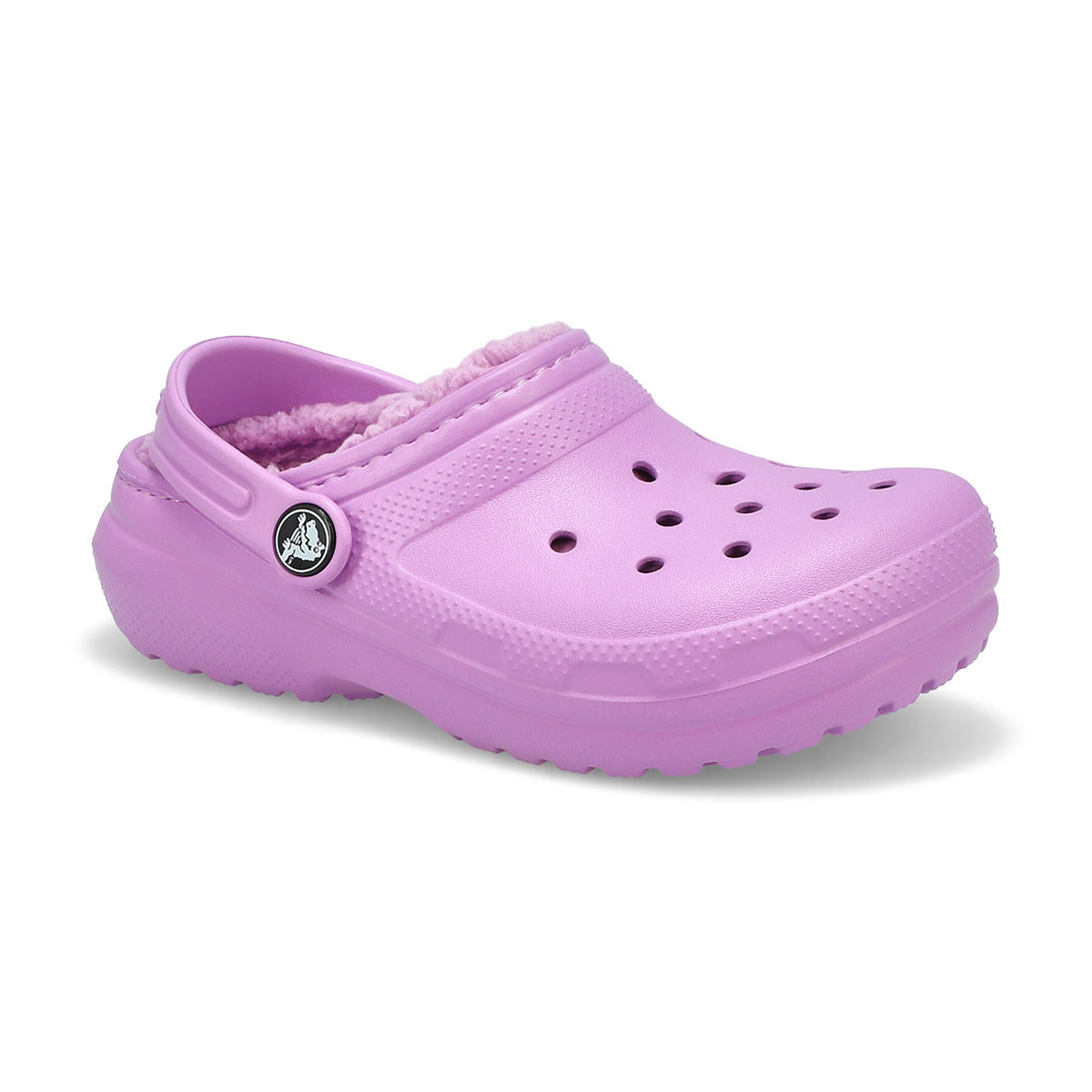 Crocs, Sabots doublés CLASSIC LINED, orchidée, enfants