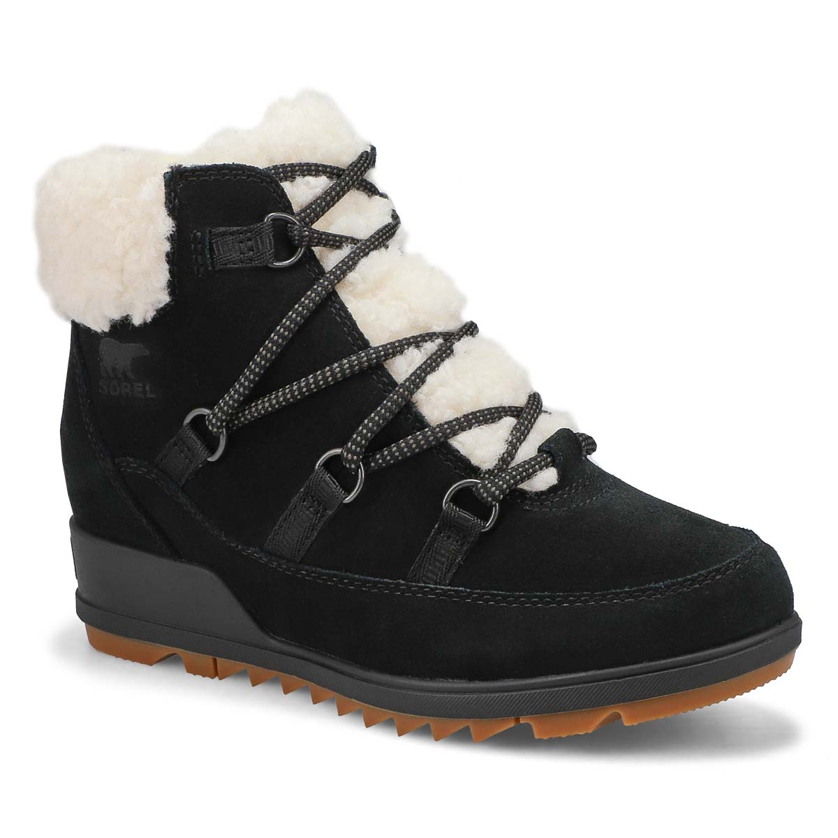 Sorel, Women's Evie Cozy Lace Waterproof Boot - Black