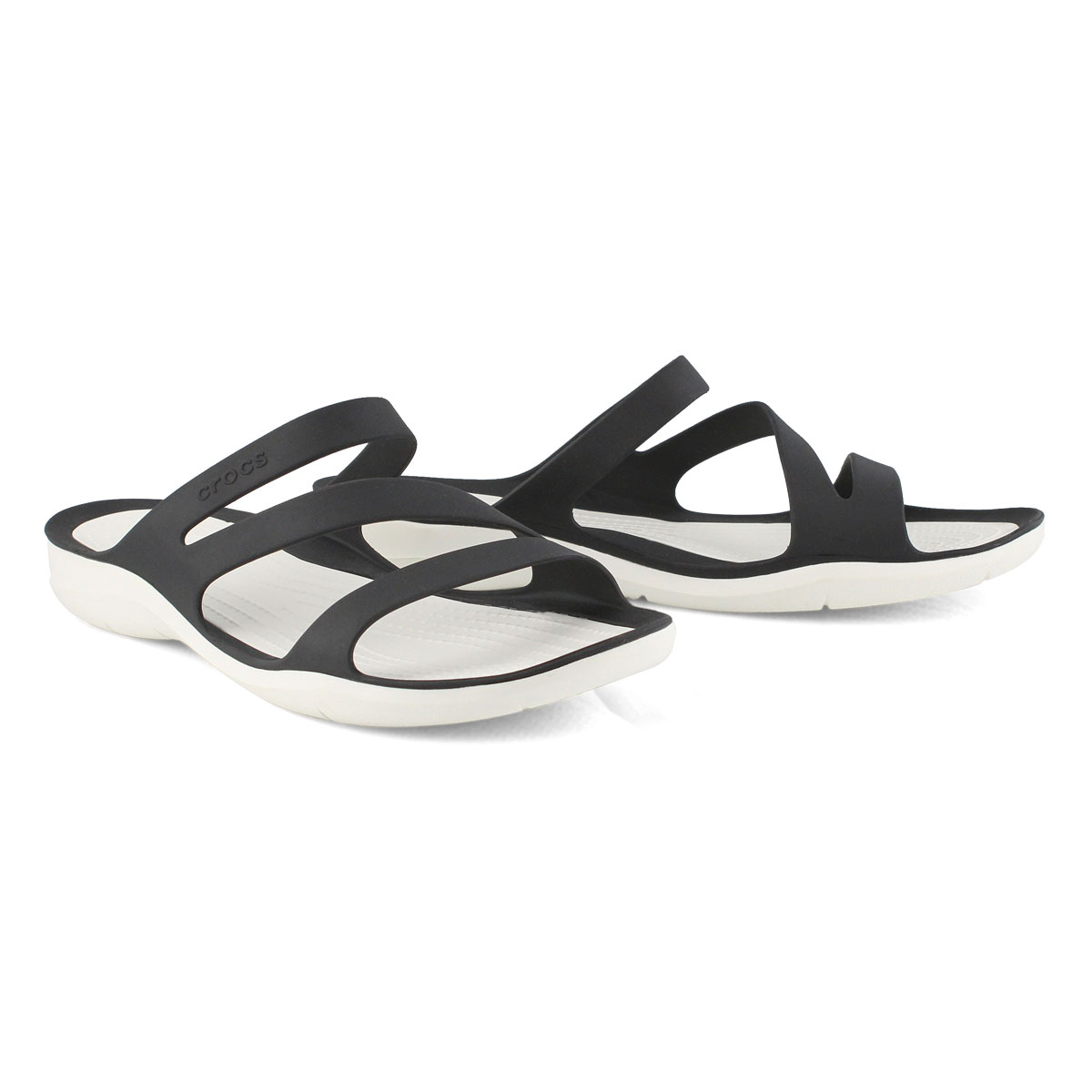 womens black crocs sandals