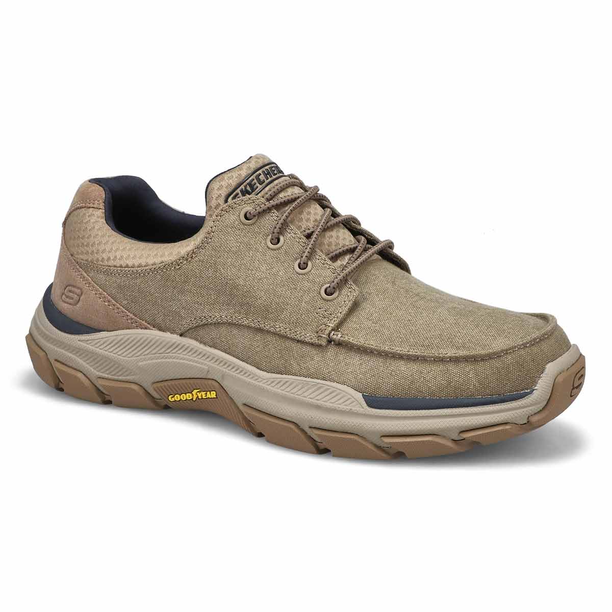 Skechers, Men's Respected Loleto Wide Slip On Casual Shoe - Taupe