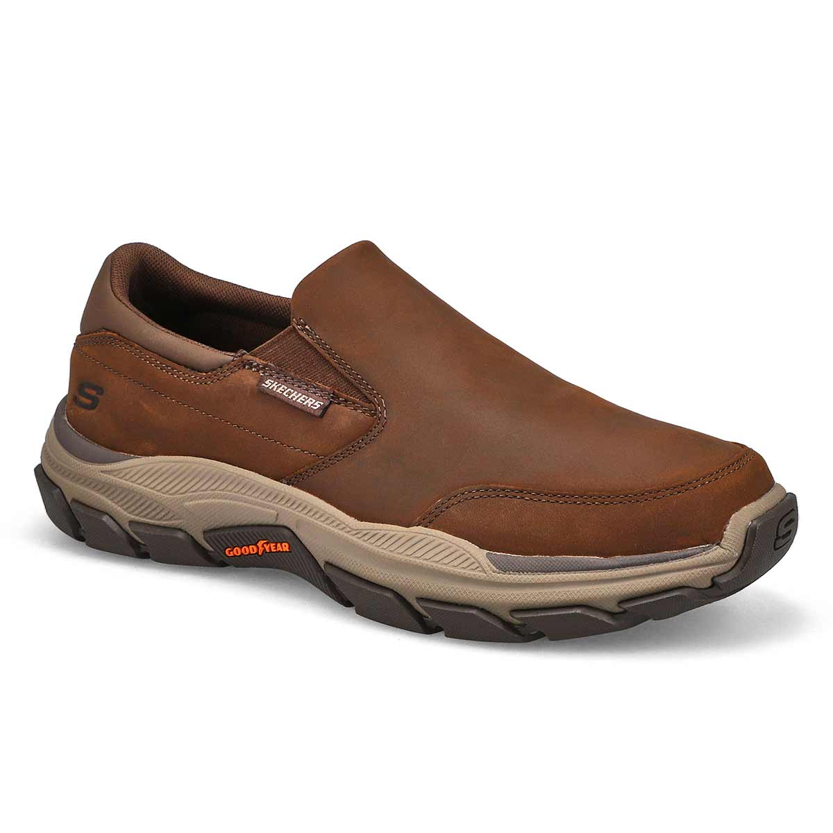 Skechers, Men's Respected Calum Extra Wide Slip On Casual Shoe - Brown