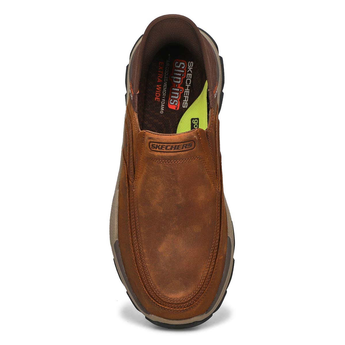 Mens Respected Elgin Slip-Ins Wide Casual Shoe - Brown